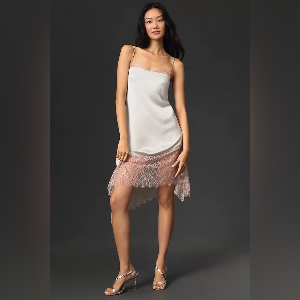 Anthropologie Lace-Trimmed Dress